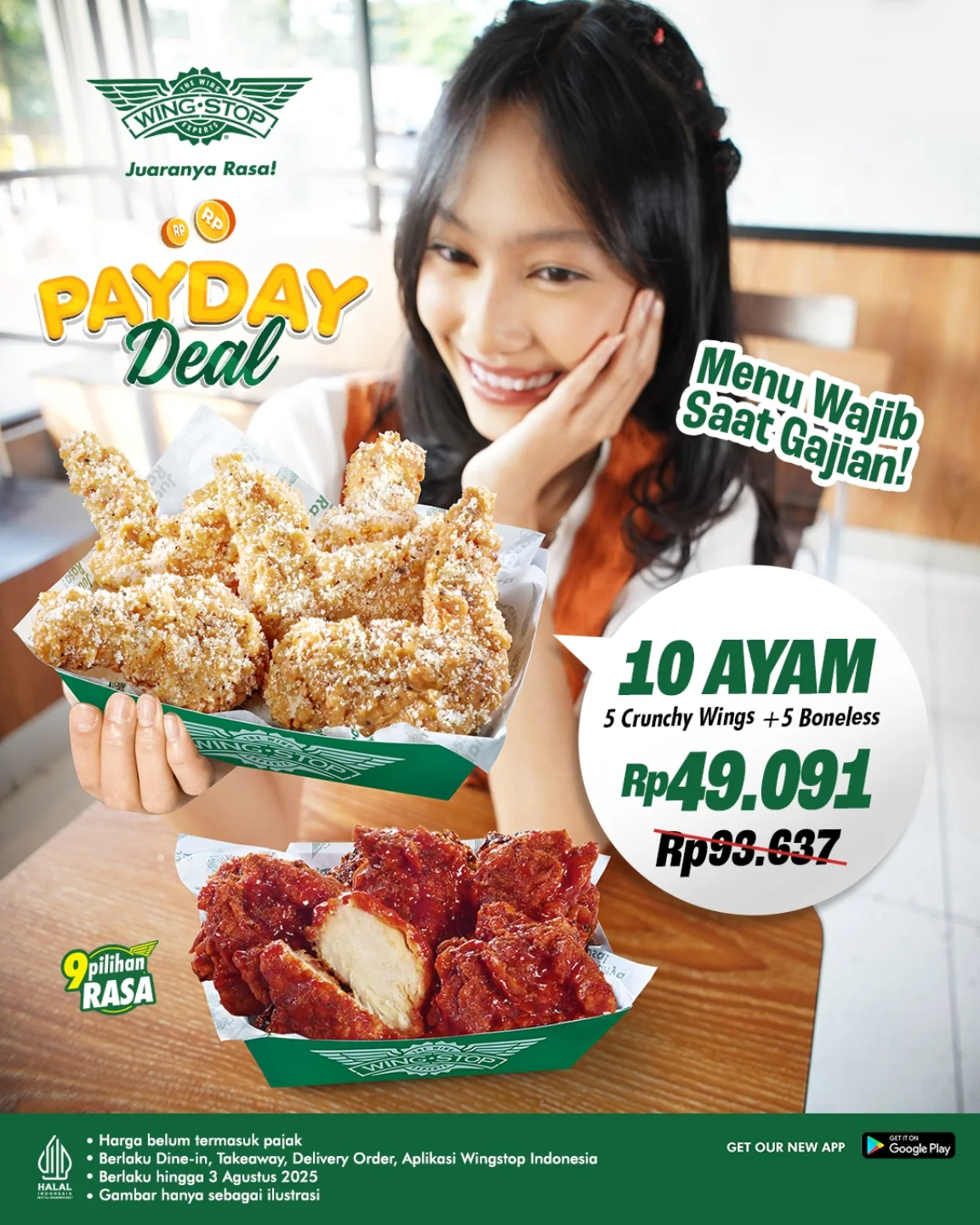 Promo Wingstop Payday Deal Beli 10 Ayam Hanya 49 Ribuan